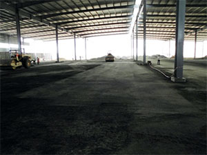 Floor construction in Chennai, India. 